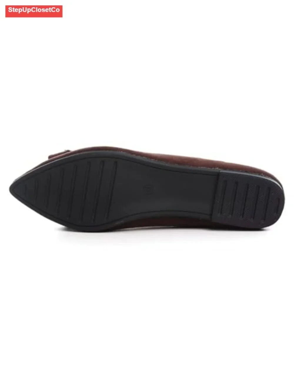 Faux Suede Pointed Toe Bow-Knot Ballet Flats